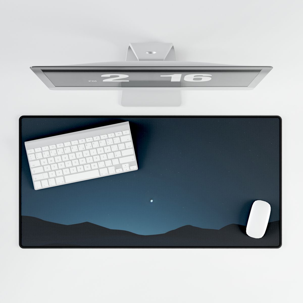 Minimalist Night Sky: Abstract Starry Art - Desk Mat