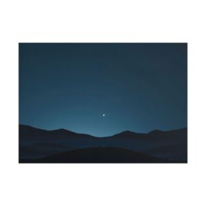 Desert Dunes at Night Poster