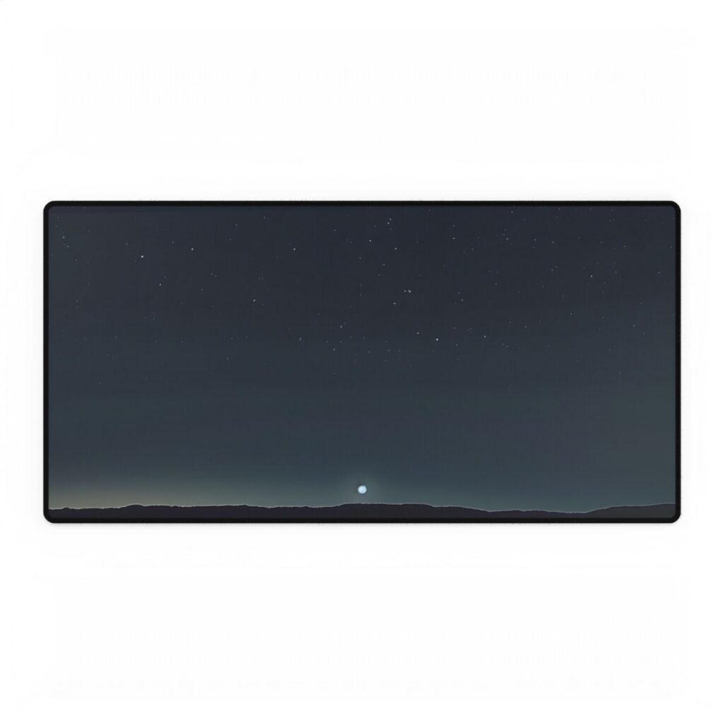 Minimalist Night Sky: Celestial Artwork with Stars and Palette - Desk Mat