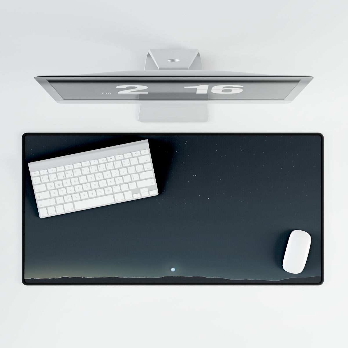 Minimalist Night Sky: Celestial Artwork with Stars and Palette - Desk Mat