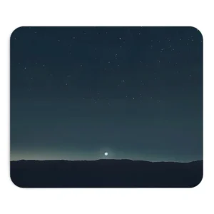Night Sky over Dark Horizon Mouse Pad
