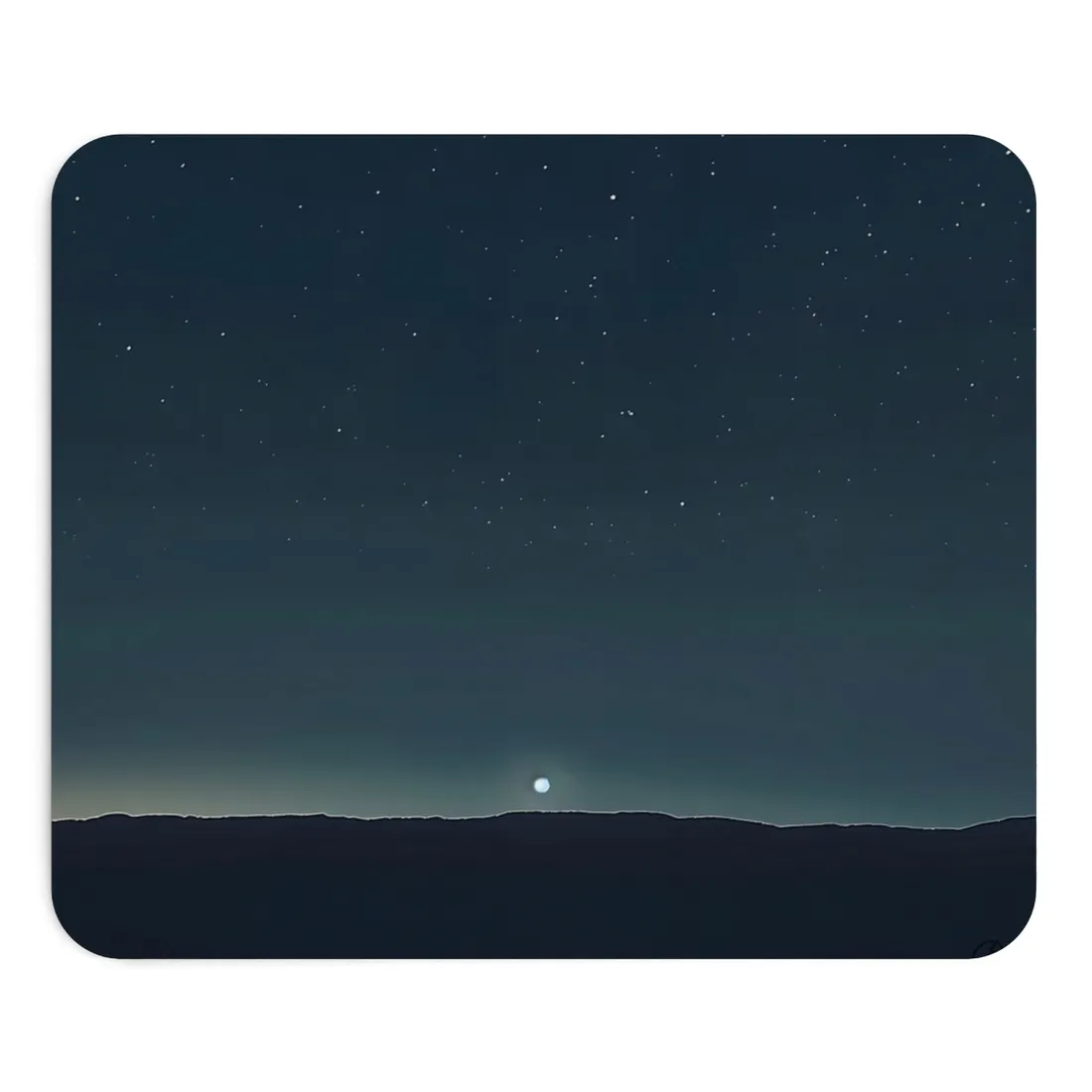 Minimalist Night Sky: Celestial Artwork with Stars and Palette - Mouse Pad