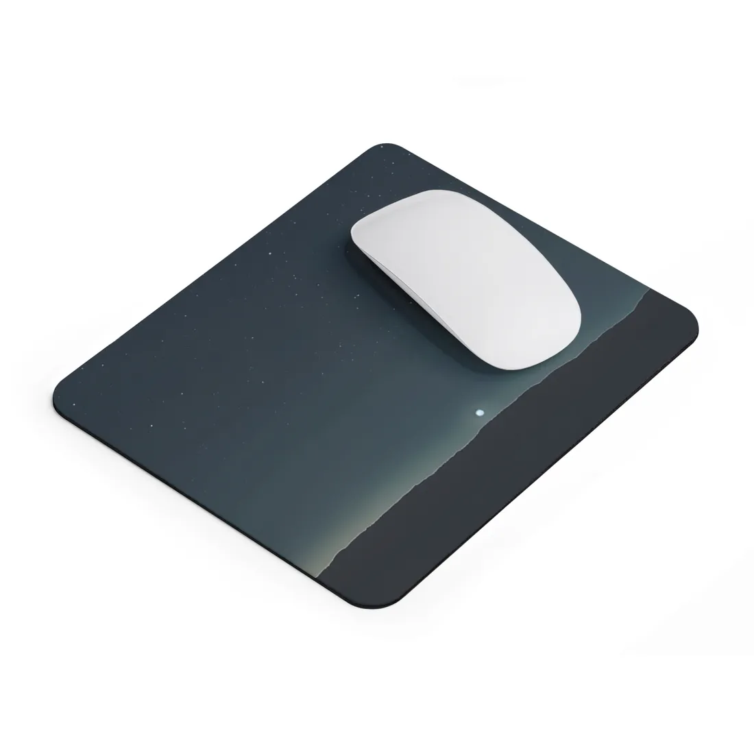 Minimalist Night Sky: Celestial Artwork with Stars and Palette - Mouse Pad