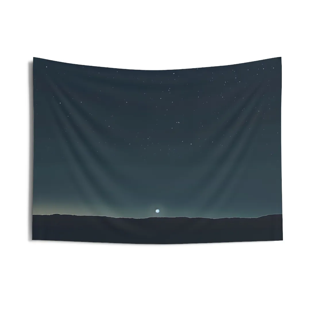 Minimalist Night Sky: Celestial Artwork with Stars and Palette - Wall Tapestry