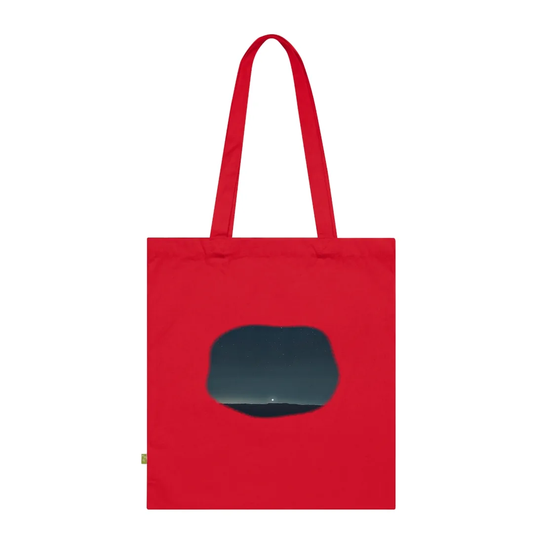 Minimalist Night Sky: Celestial Artwork with Stars and Palette - Tote Bag (Classic Red)
