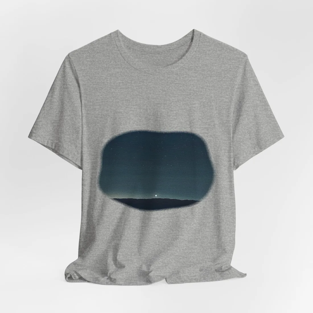 Minimalist Night Sky: Celestial Artwork with Stars and Palette - T-Shirt (Athletic Heather)