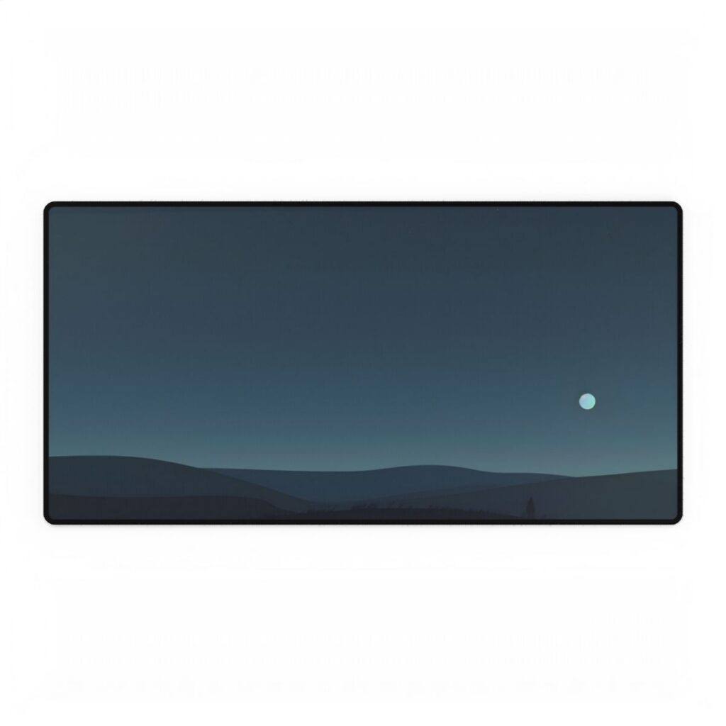 Minimalist Night Sky: Ethereal Stars Artwork - Desk Mat