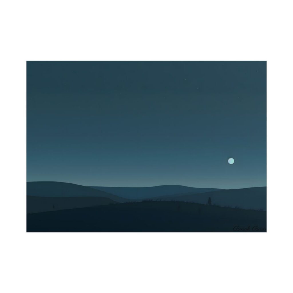 Minimalist Night Sky: Ethereal Stars Artwork - Poster