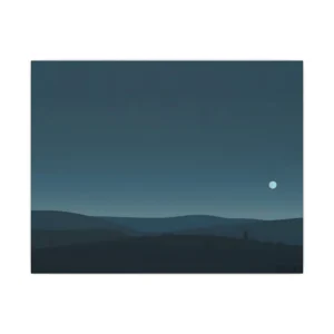 Moonlit Hills at Night Canvas Print