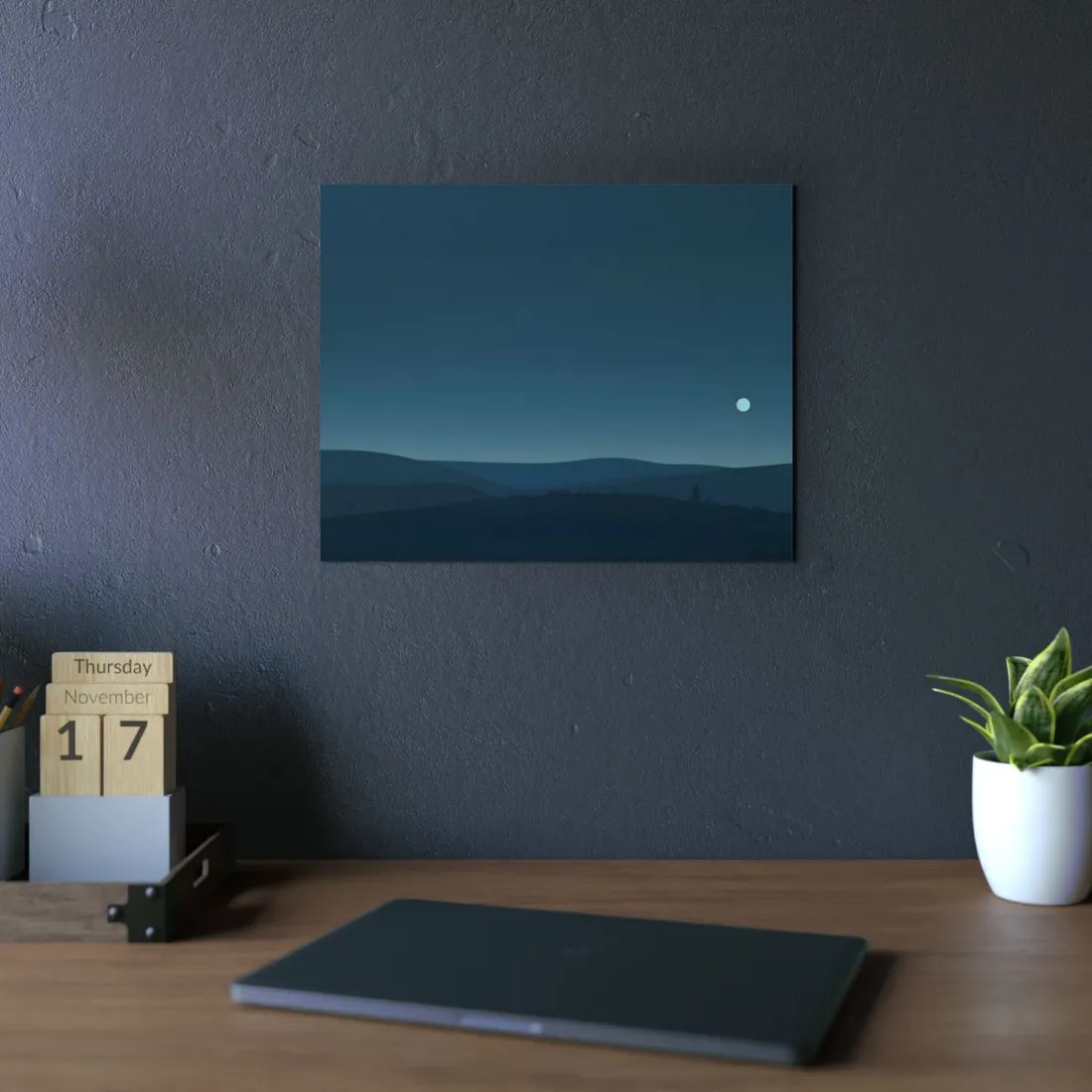 Minimalist Night Sky: Ethereal Stars - Metal Poster