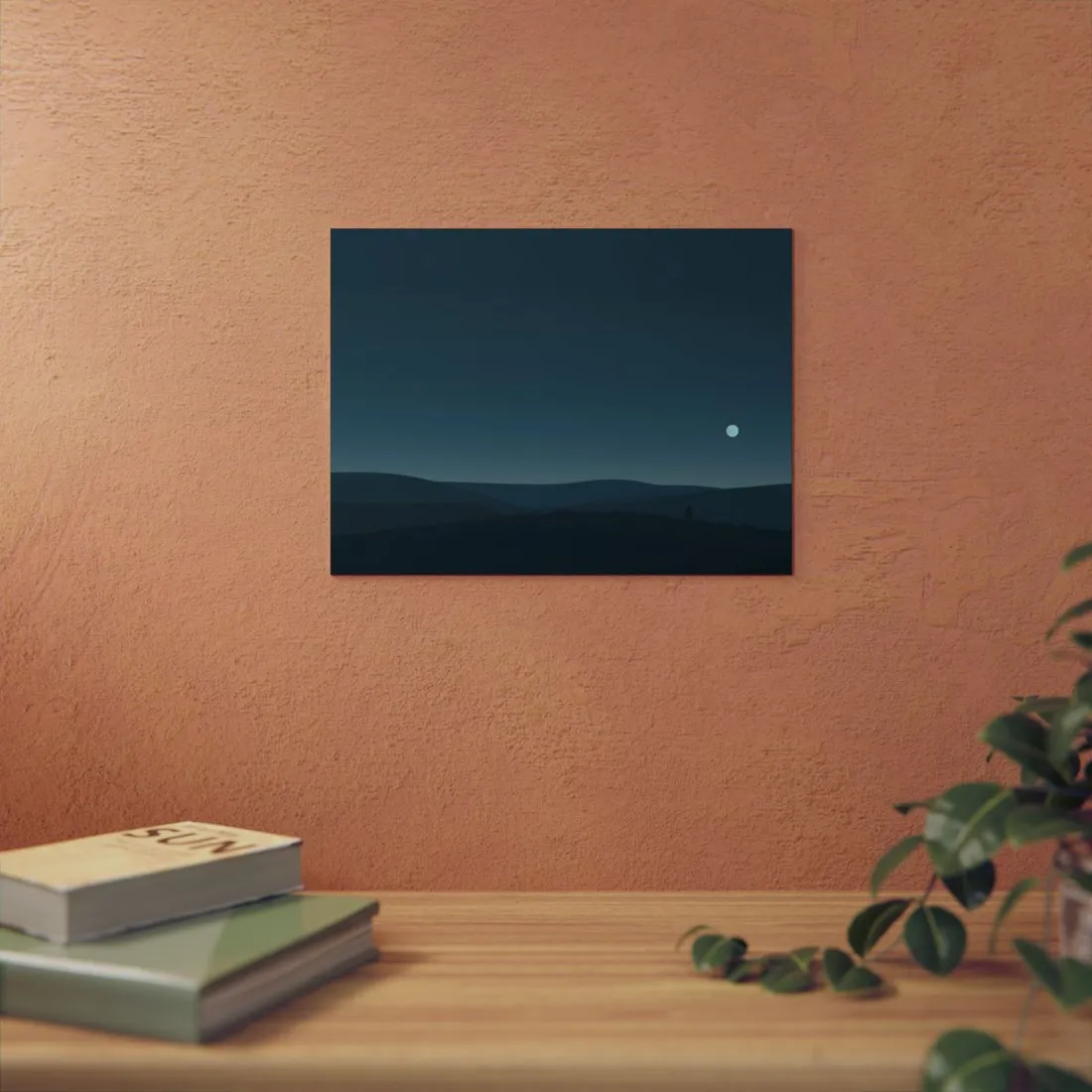 Minimalist Night Sky: Ethereal Stars - Metal Poster