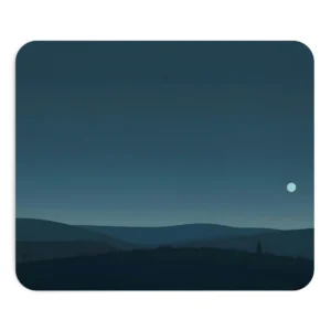 Moonlit Hills at Night Mouse Pad