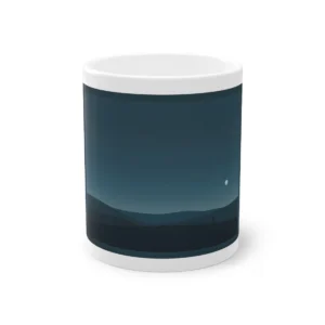 Moonlit Hills at Night Mug