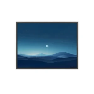 Moon over Blue Hills Framed Poster