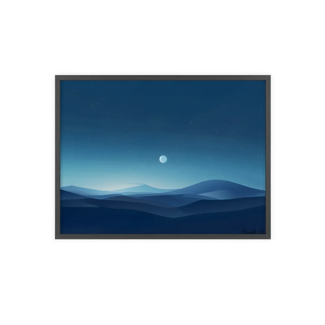 Minimalist Night Sky: Stars and Constellations Art - Framed Poster