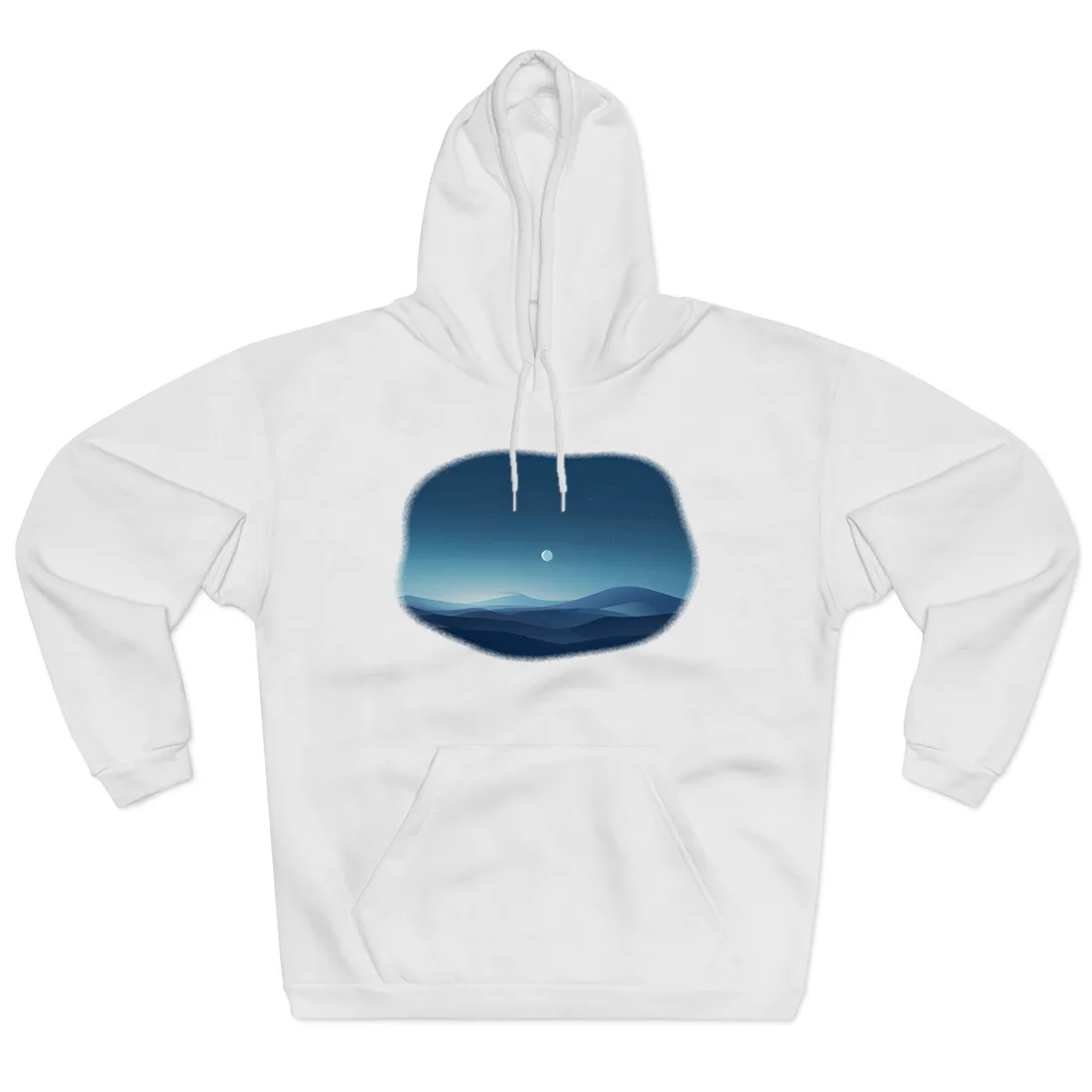 Minimalist Night Sky: Stars and Constellations Art - Hoodie (White)