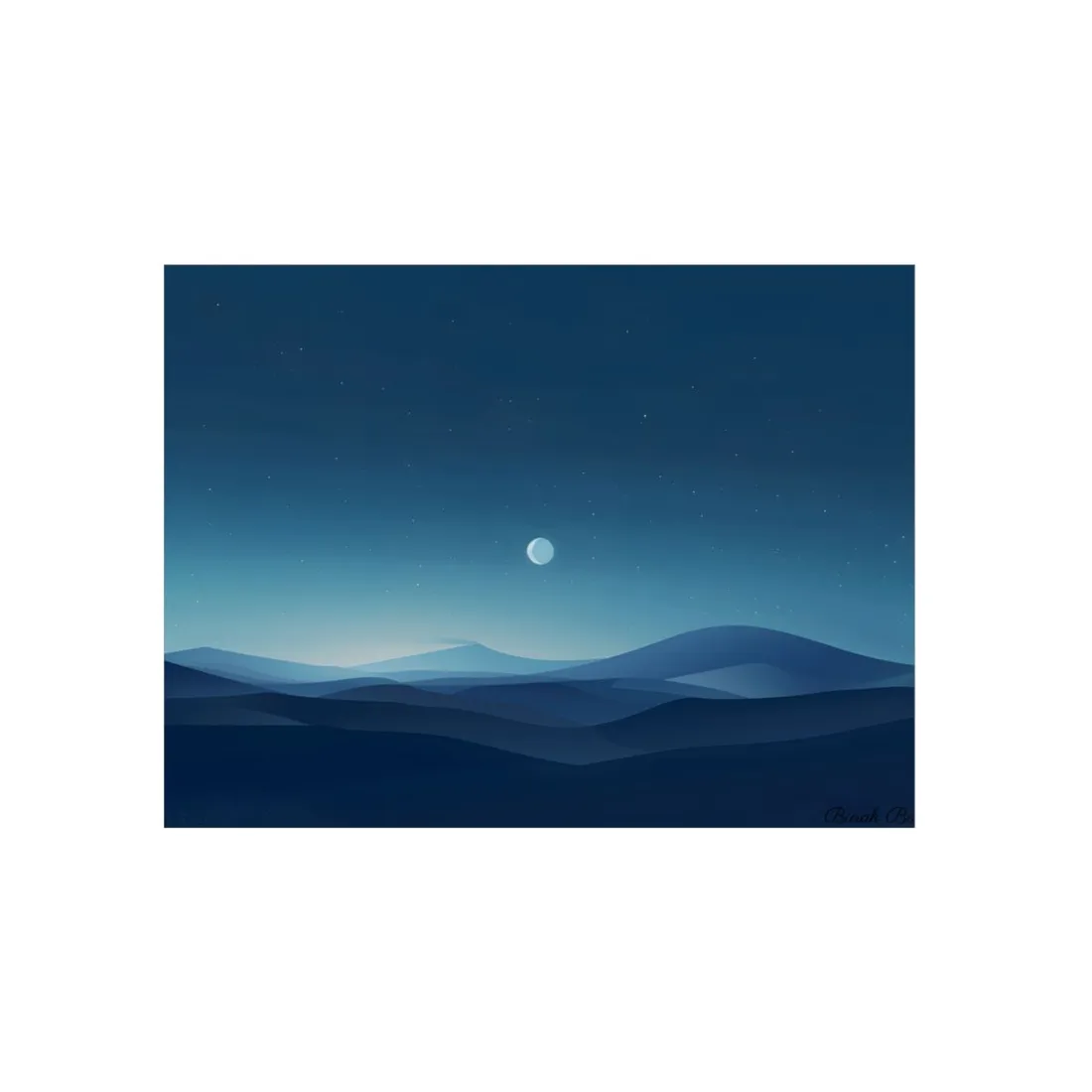Minimalist Night Sky: Stars and Constellations Art - Metal Poster