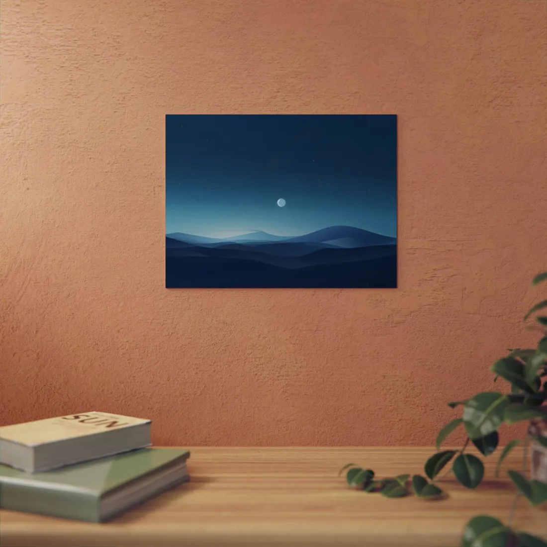 Minimalist Night Sky: Stars and Constellations Art - Metal Poster