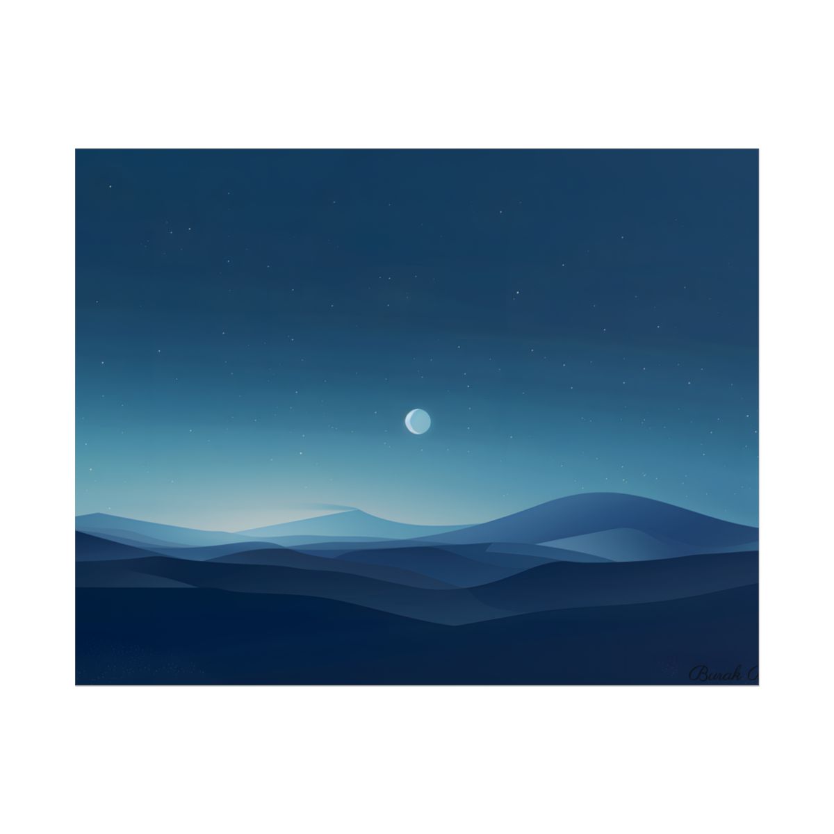 Minimalist Night Sky: Stars and Constellations Art - Poster