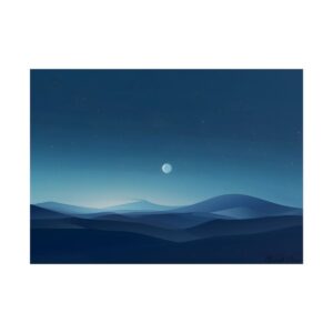 Moon over Blue Hills Poster