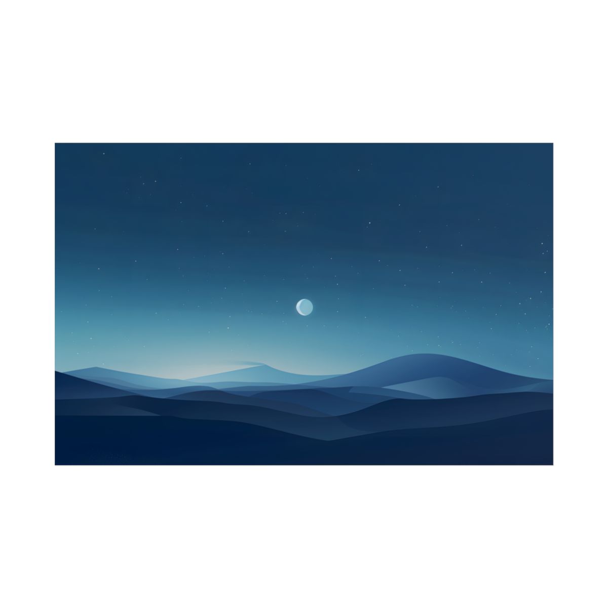 Minimalist Night Sky: Stars and Constellations Art - Poster