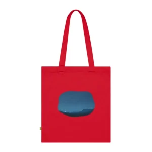 Night Hills with Crescent Moon Tote Bag