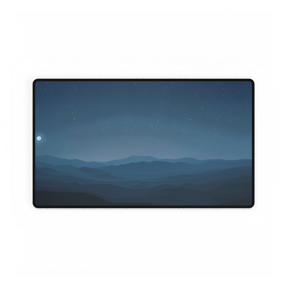 Minimalist Night Sky: Tranquil Artwork - Desk Mat