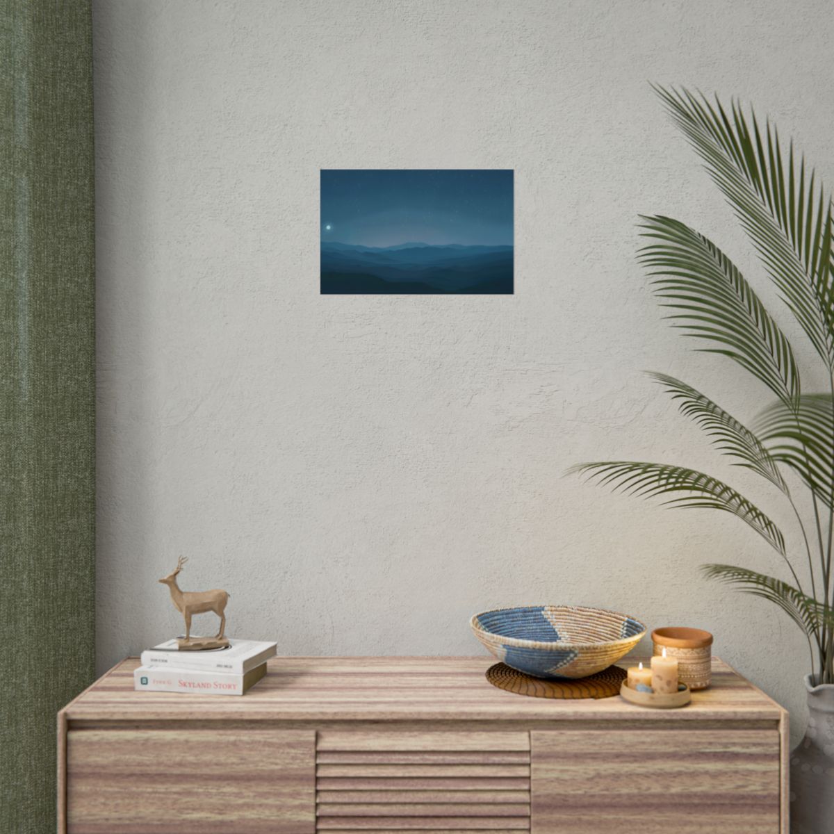 Minimalist Night Sky: Tranquil Artwork - Poster