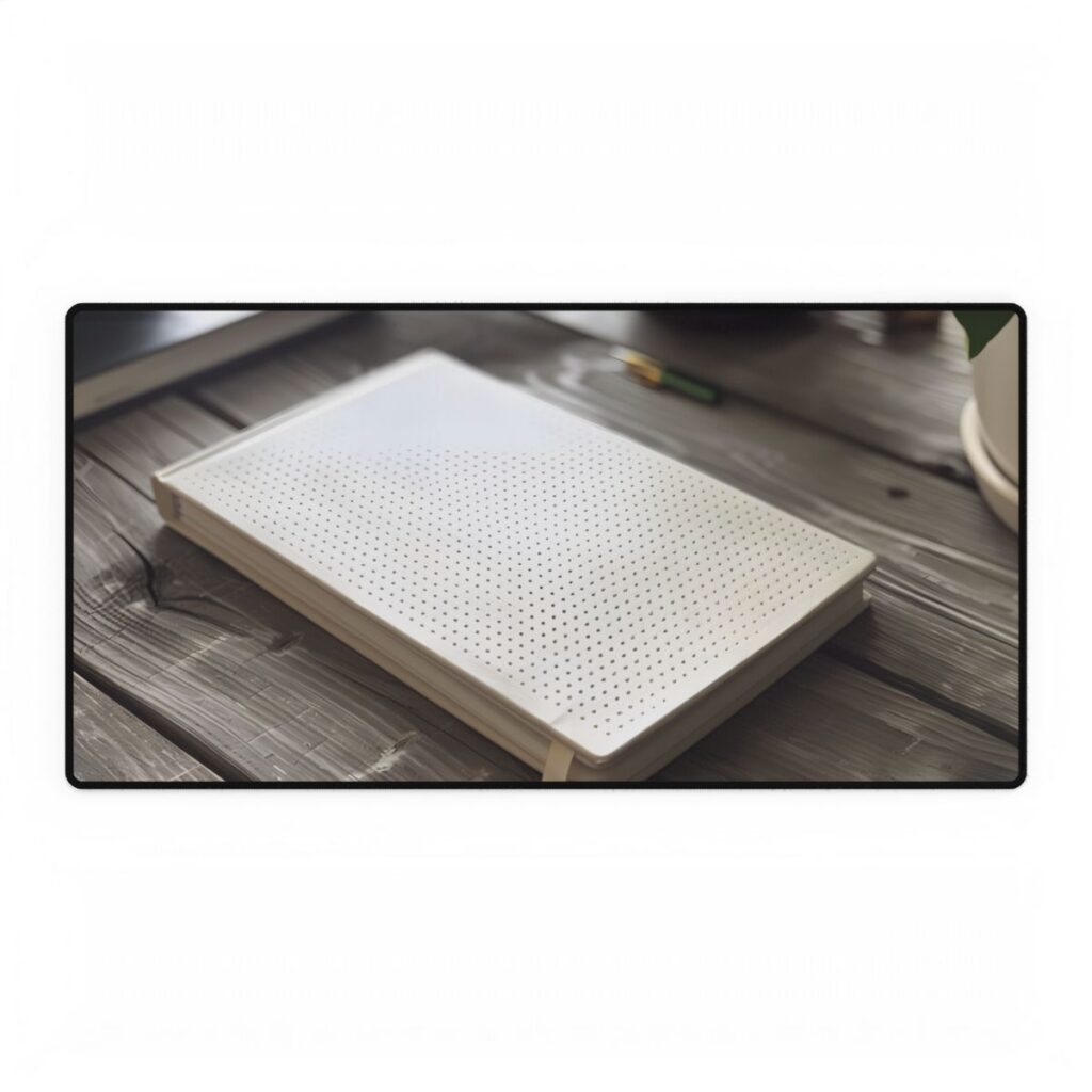 Minimalist Notebook: Embossed Dot Pattern Art - Desk Mat