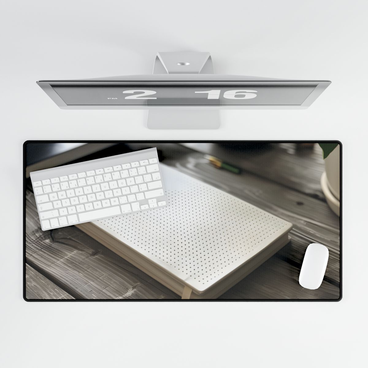 Minimalist Notebook: Embossed Dot Pattern Art - Desk Mat