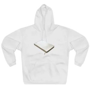 White Notebook on Wooden Table Hoodie