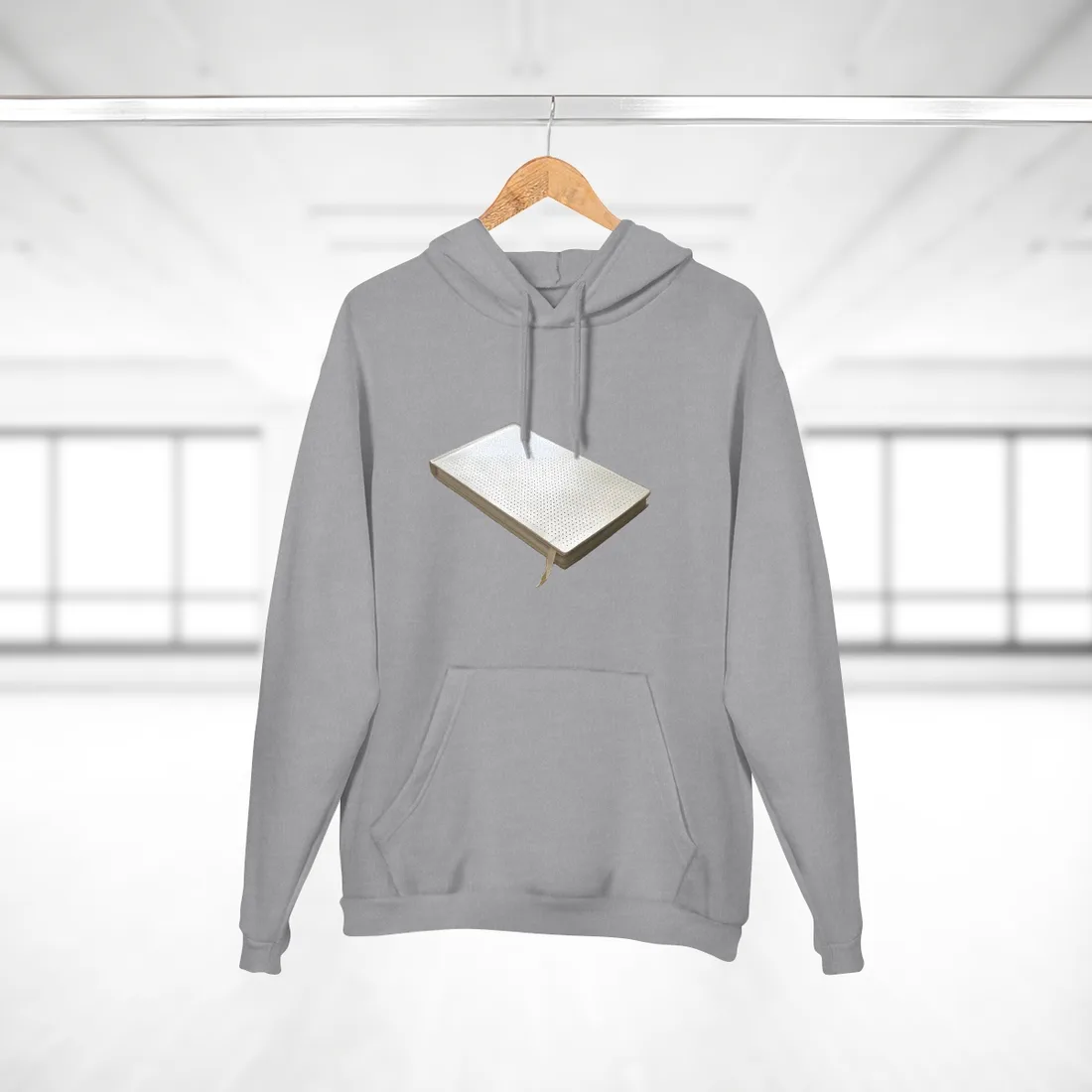 Minimalist Notebook: Embossed Dot Pattern Art - Hoodie (Heather Grey)