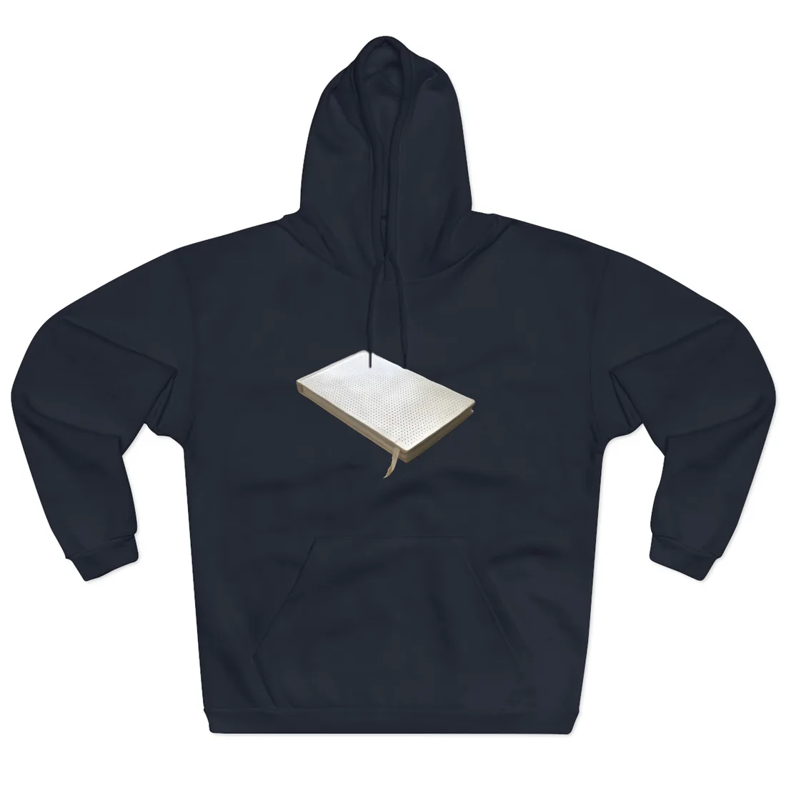 Minimalist Notebook: Embossed Dot Pattern Art - Hoodie (Navy)