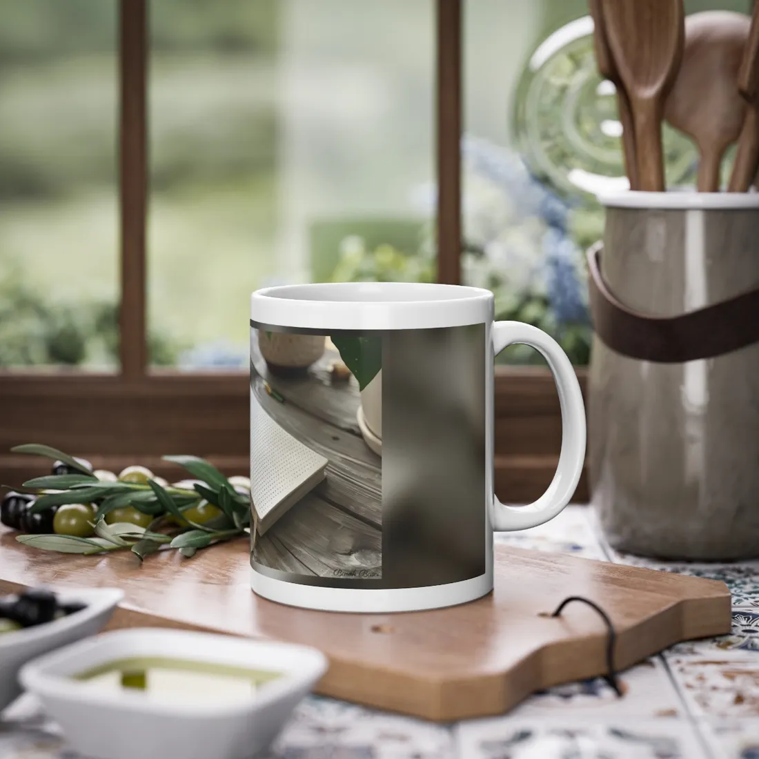 Minimalist Notebook: Embossed Dot Pattern Art - Mug