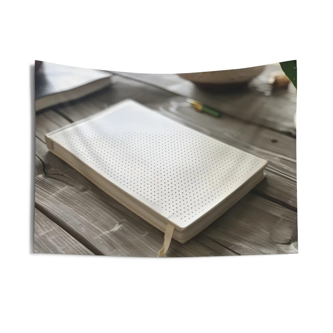 Minimalist Notebook: Embossed Dot Pattern Art - Wall Tapestry