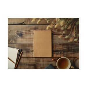 Dot Grid Notebook Flat Lay Poster