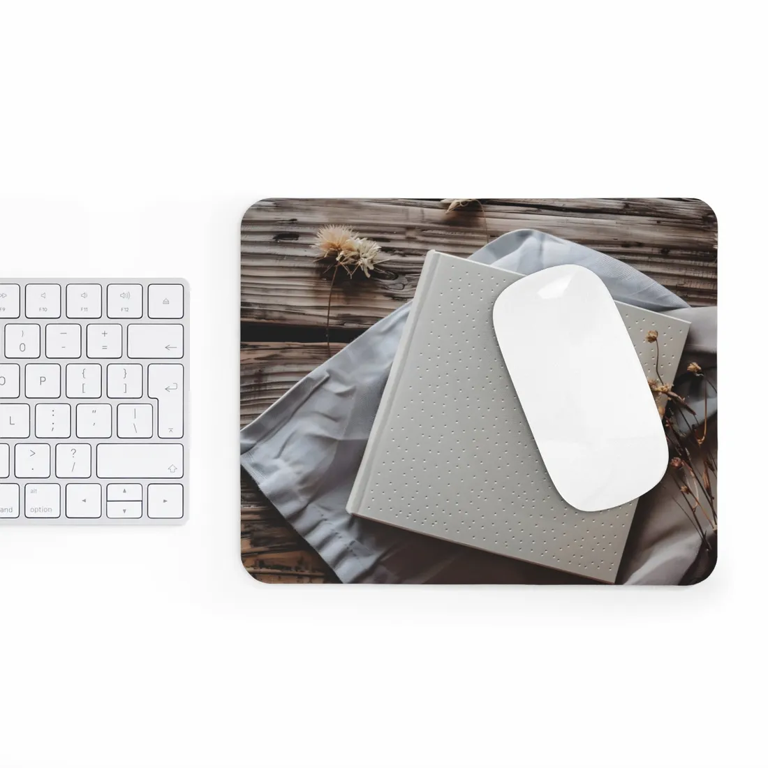 Minimalist Notebook with Embossed Dot Pattern - Mouse Pad