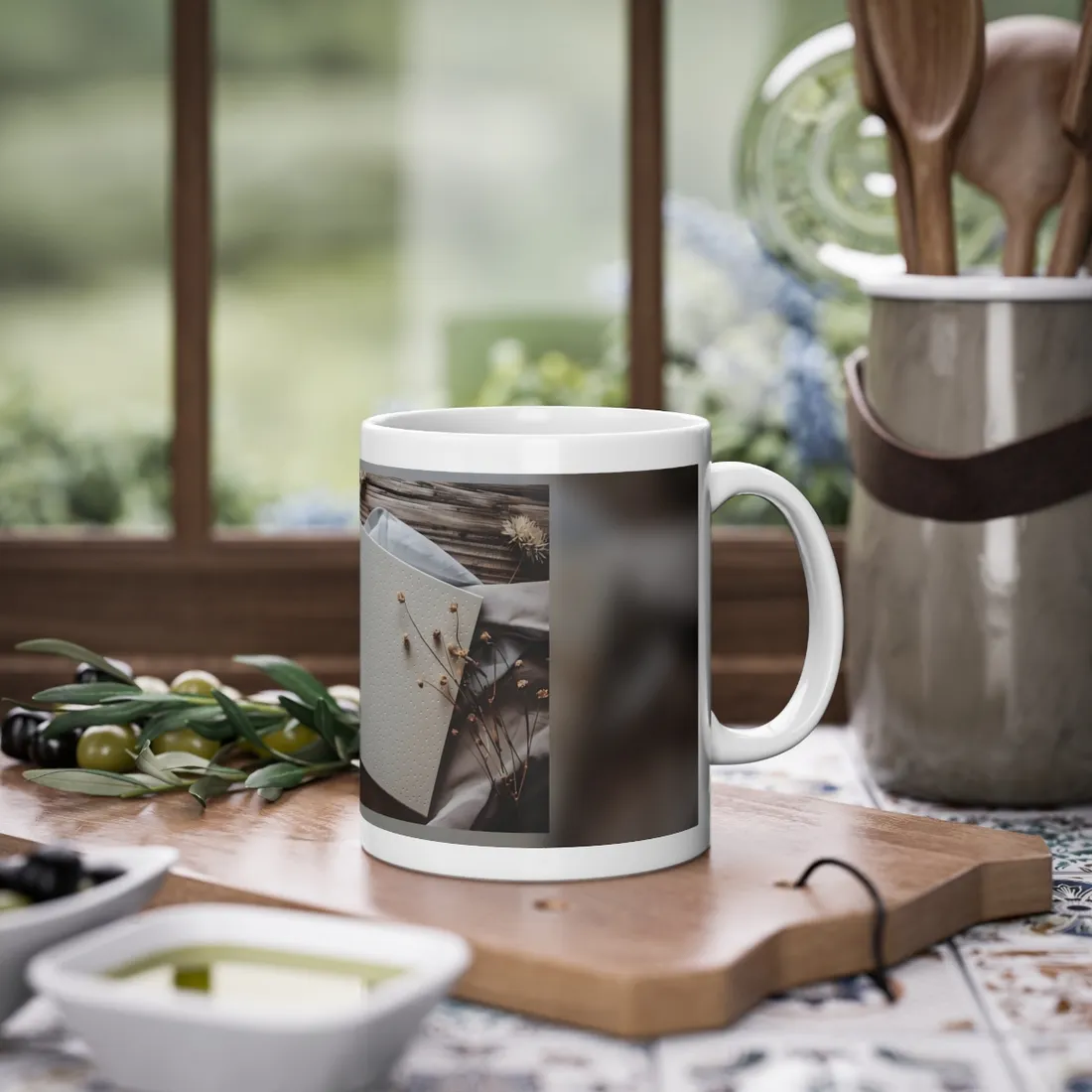 Minimalist Notebook with Embossed Dot Pattern - Mug