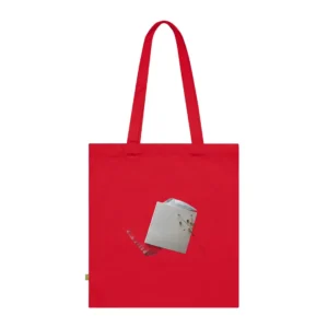 White Dotted Album on Wood Tote Bag