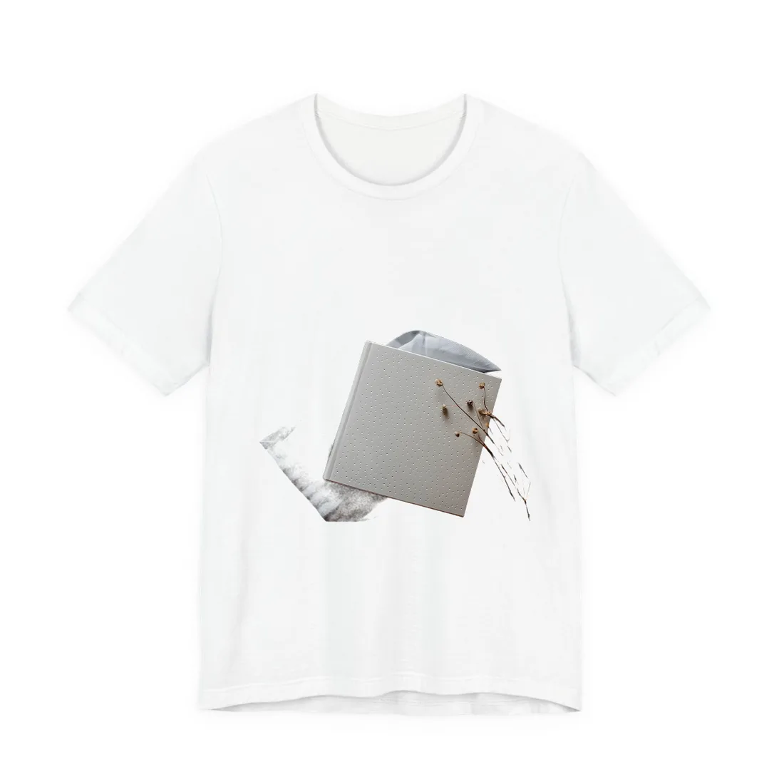 Minimalist Notebook with Embossed Dot Pattern - T-Shirt (White)