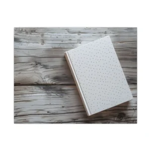 Dotted White Notebook Canvas Print