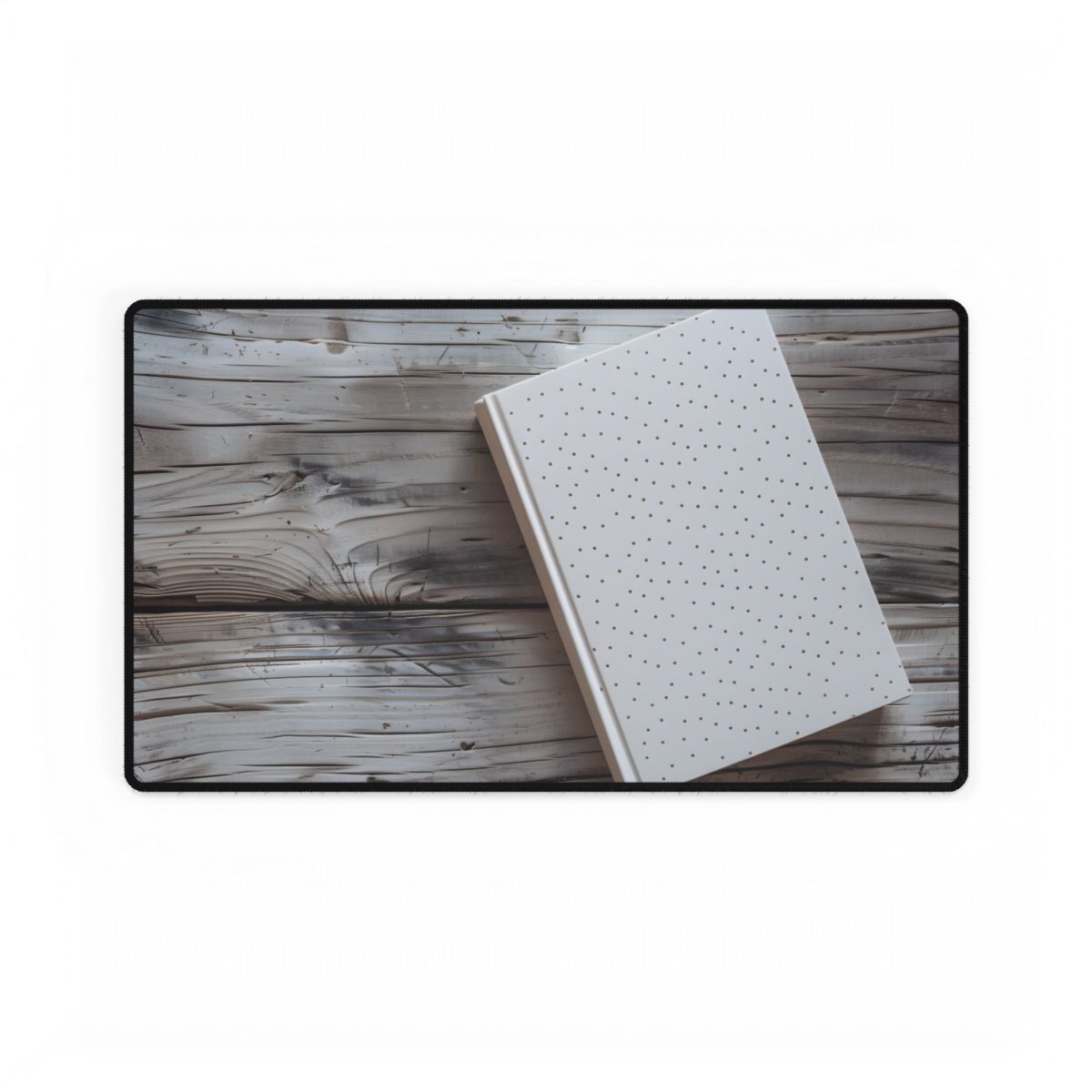 Minimalist Notebook with Embossed Dot Pattern: Unique Stationery Art - Desk Mat