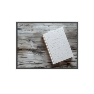 Dotted White Notebook Framed Poster