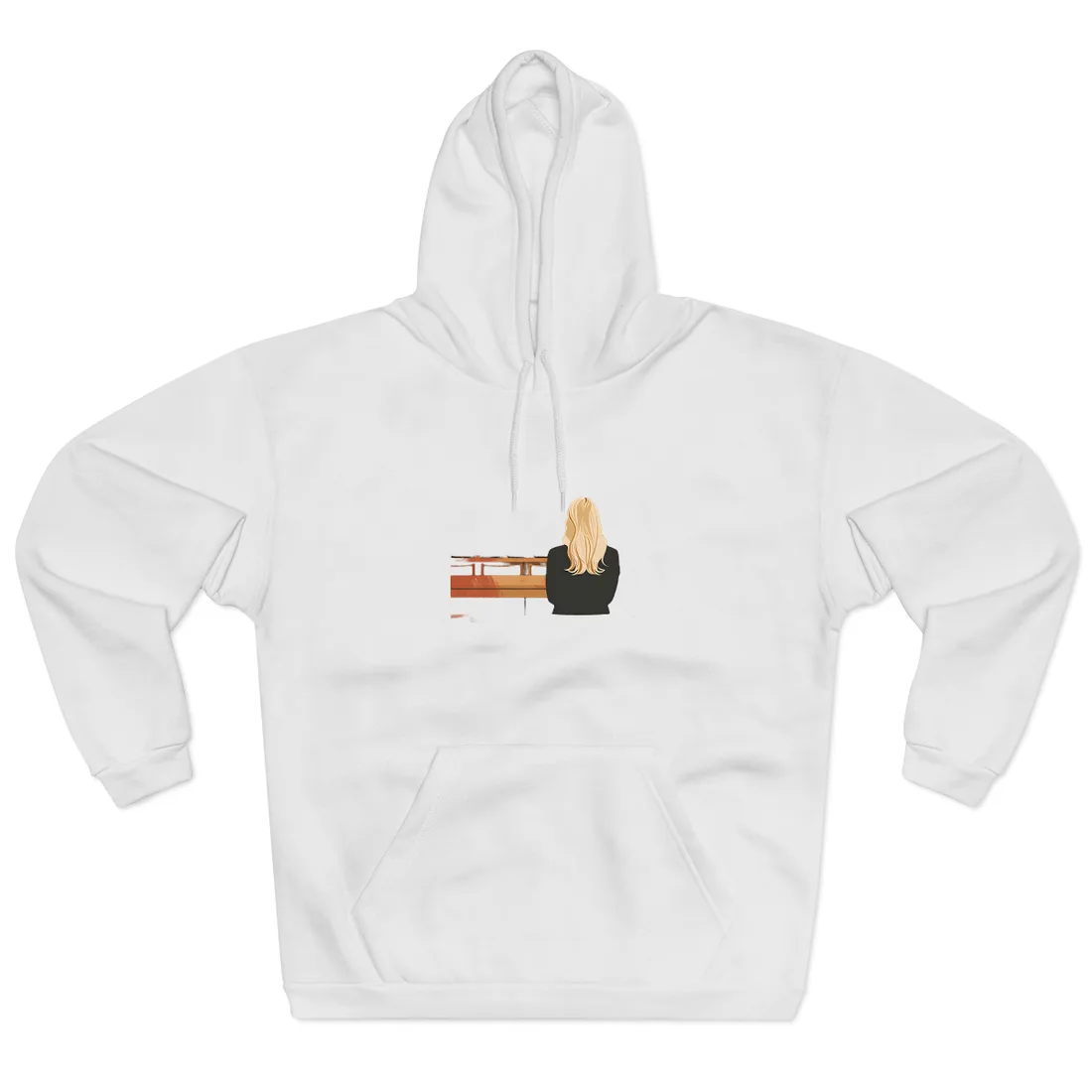 Minimalist Portrait: Blonde Woman in 20[4] Batch Poster Art - Hoodie (White)