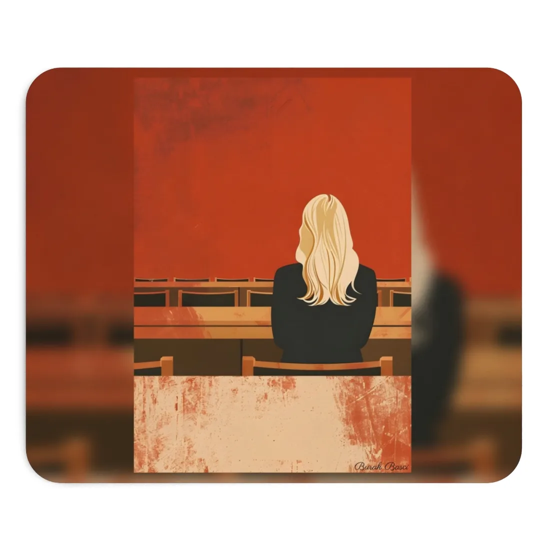Minimalist Portrait: Blonde Woman in 20[4] Batch Poster Art - Mouse Pad