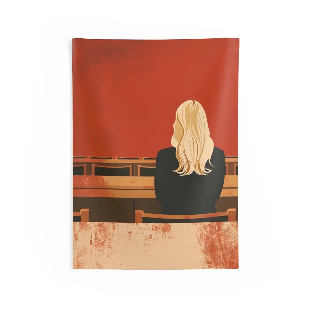 Minimalist Portrait: Blonde Woman in 20[4] Batch Poster Art - Wall Tapestry