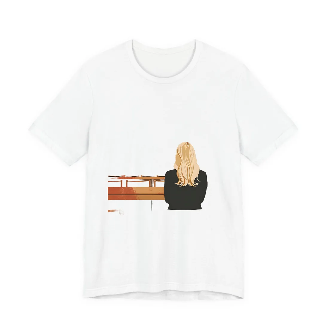 Minimalist Portrait: Blonde Woman in 20[4] Batch Poster Art - T-Shirt (White)