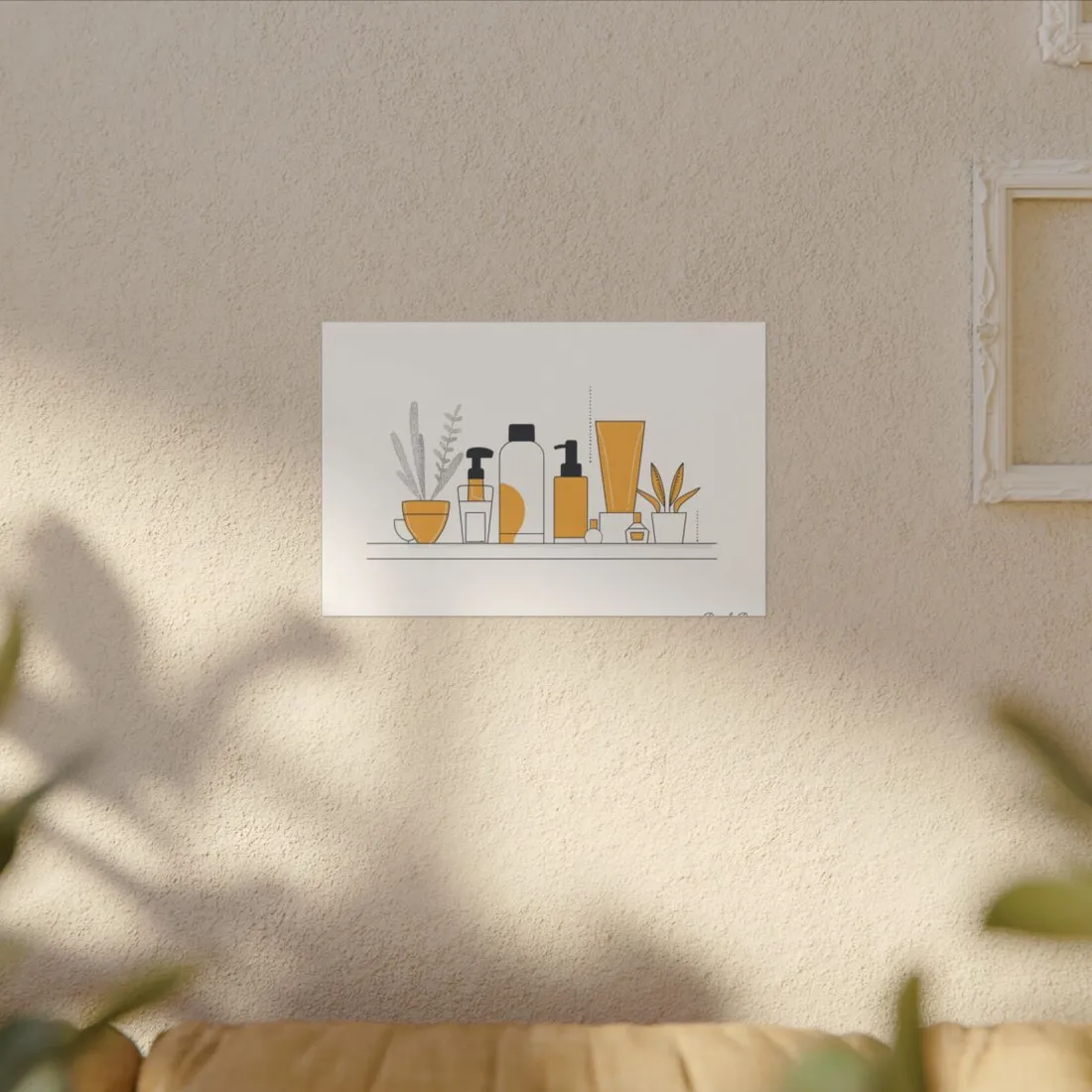 Minimalist Product Design: Bold Gray Illustration - Canvas