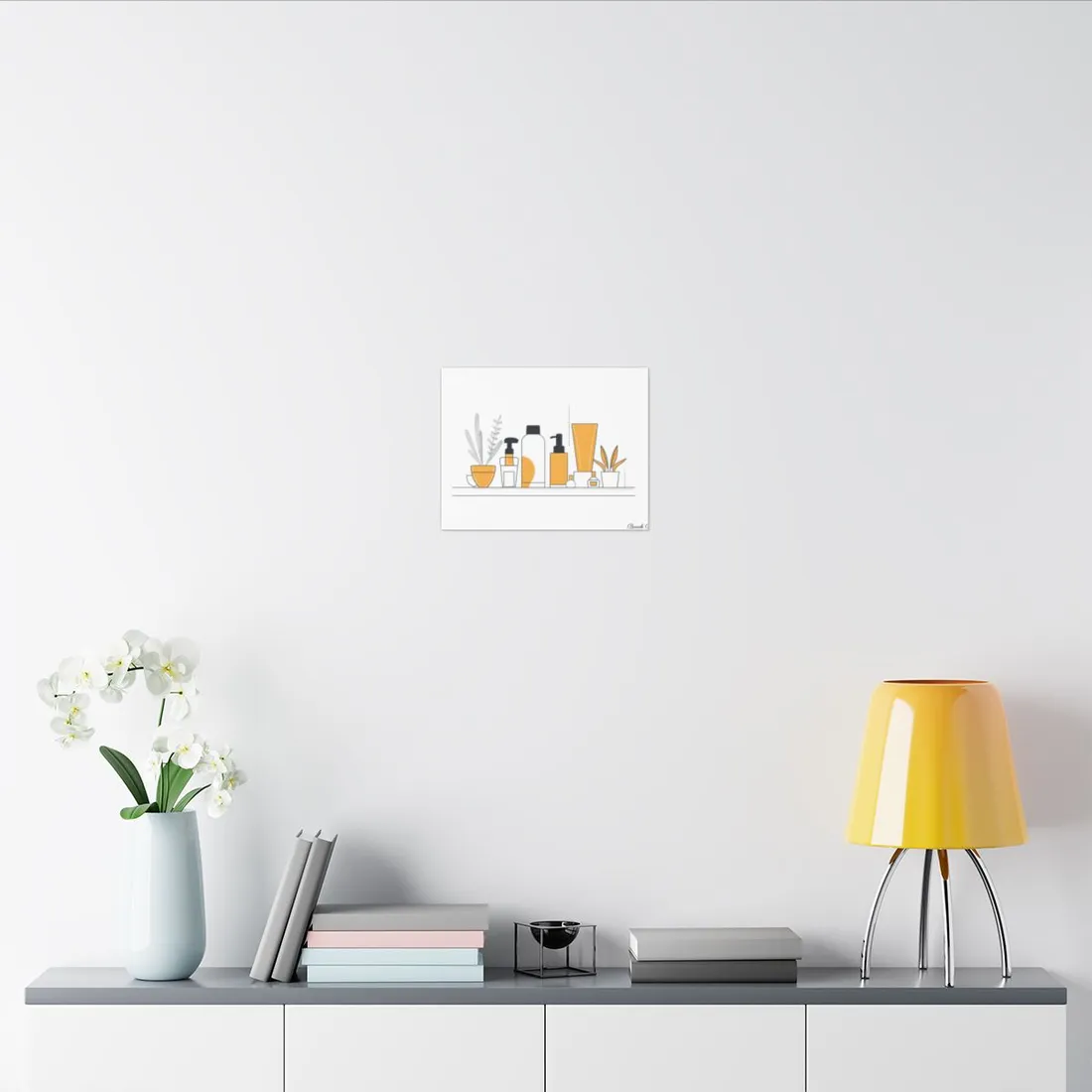 Minimalist Product Design: Bold Gray Illustration - Canvas