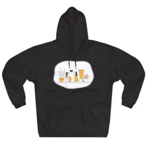 Skincare Bottles on Shelf Hoodie